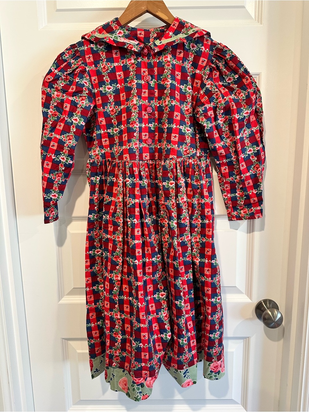 Vintage Mousefeathers Floral Plaid Prairie Dress | Made in USA - EUC